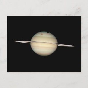 Quadruple Saturn Moon Transit Postkarte
