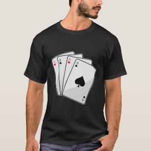 Quadruplets Aces Poker Karten im Poker T-Shirt