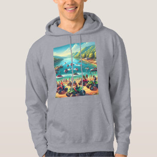 Quads & Jetski & Wave Runner & Seadoos am Strand Hoodie
