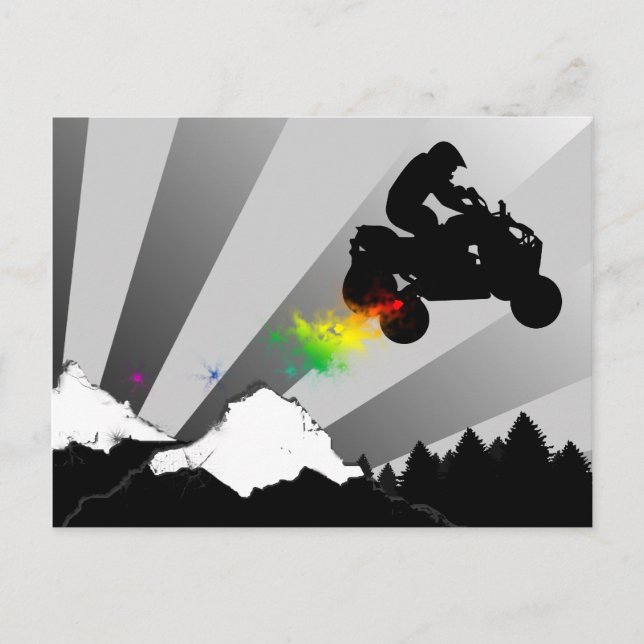 Quads. Regenbogenbahn. Postkarte (Vorderseite)