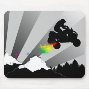 Quads. Regenbogenschmutzspur. Mousepad