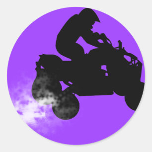 Quads. Runder Aufkleber