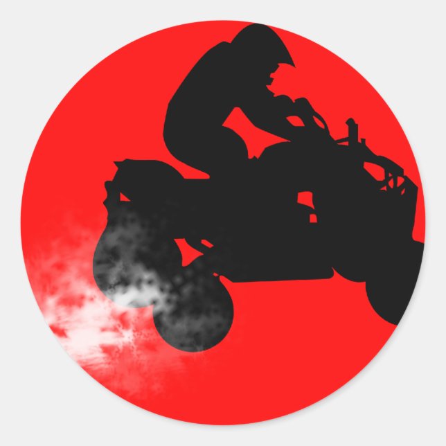 Quads. Runder Aufkleber (Vorderseite)