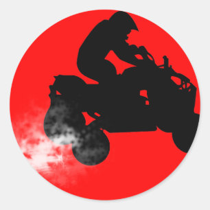 Quads. Runder Aufkleber