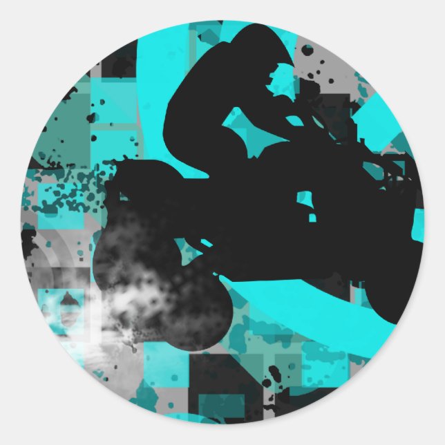 Quads. Runder Aufkleber (Vorderseite)