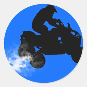 Quads. Runder Aufkleber