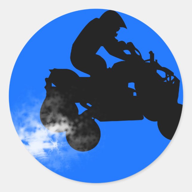 Quads. Runder Aufkleber (Vorderseite)