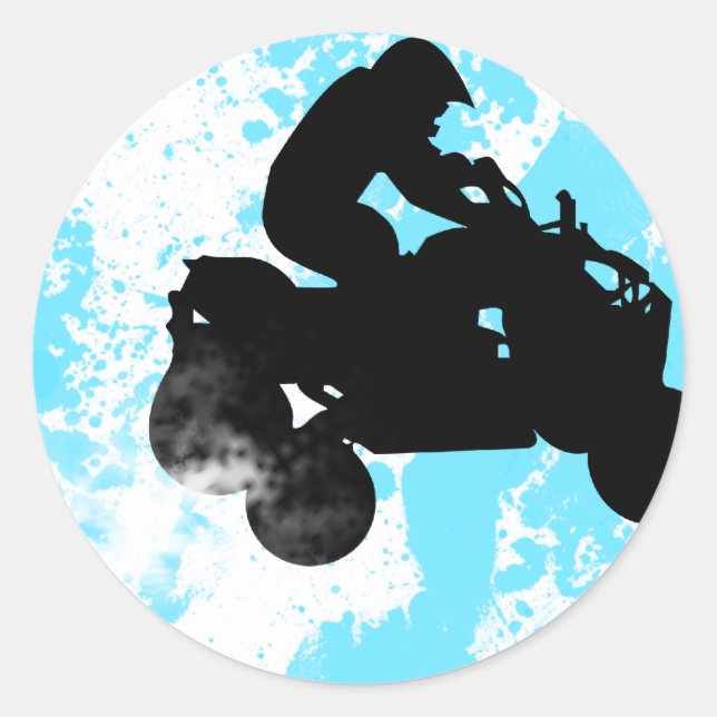 Quads. Runder Aufkleber (Vorderseite)