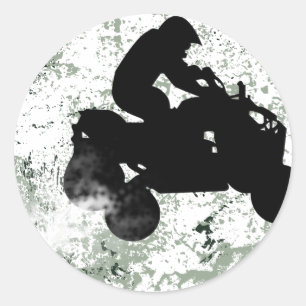 Quads. Runder Aufkleber