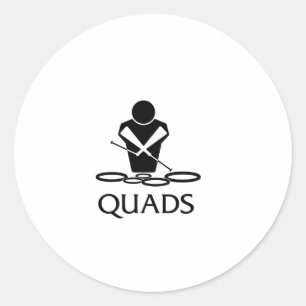 QUADS - Tandums Runder Aufkleber