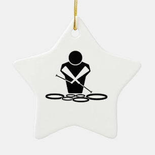 QUADS - ZWEI SPOCK-DRUMEN KERAMIK ORNAMENT