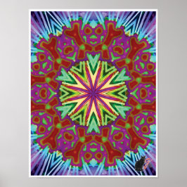 Quaff Kinetic Collage Kaleidoscope Poster
