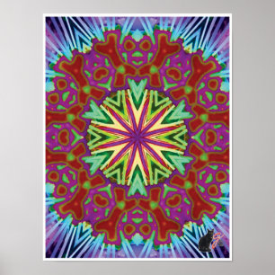 Quaff Kinetic Collage Kaleidoscope Poster