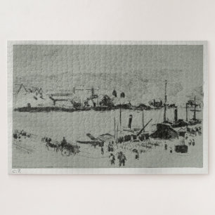 Quai Boieldieu in Rouen (1896) von Camille Pissarr Puzzle