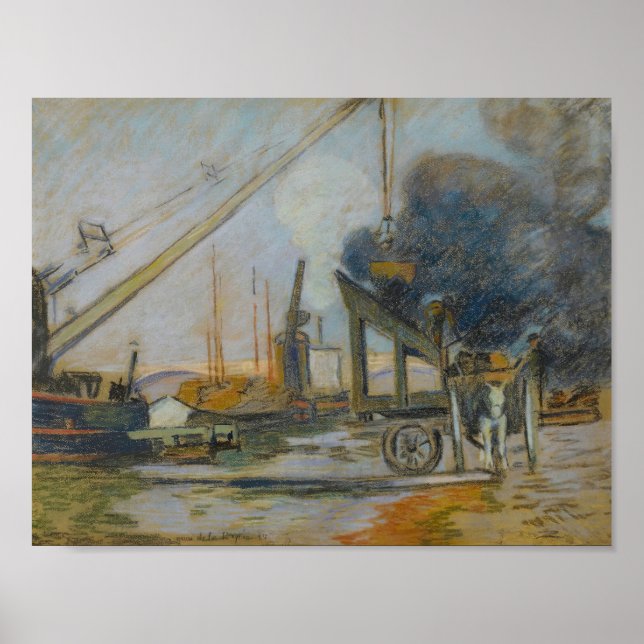 Quai de la Rapée, Paris (1884) Armand Guillaumin Poster (Vorne)