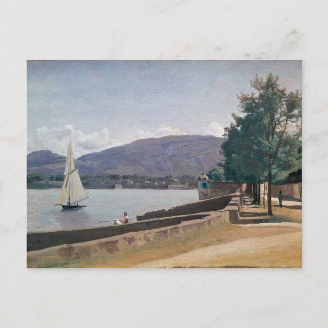 Quai des Paquis, Genf, c.1842 Postkarte (Vorderseite)