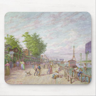 Quai du Point DU Jour, Boulogne Billancourt, 1897 Mousepad