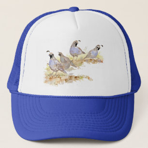 Quai Family Watercolor Bird Art Truckerkappe