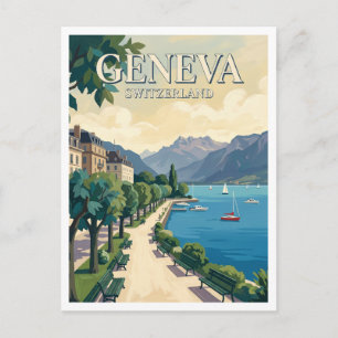 Quai Wilson Genf Schweiz Postkarte