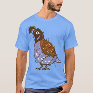Quail Bird mit Weihnachtsbeleuchtung Kostüm Quail  T-Shirt