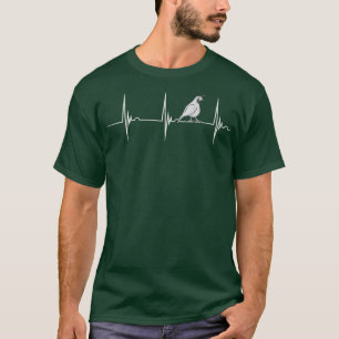Quail Bird Quail Owner Bird Watcher EKG T-Shirt