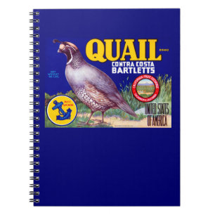 Quail Brand Contra Costa Bartletts Notizblock
