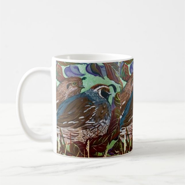 Quail Couple Cup Tasse (Links)