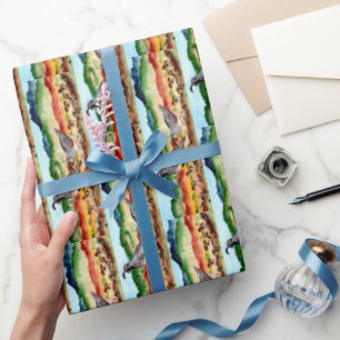 Quail Family Southwestern Wrapping Paper Pepps Geschenkpapier