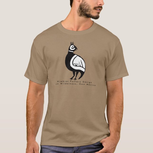 Quail, Mimbres Pottery Design T - Shirt (Vorderseite)