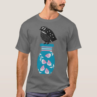 Quail sitting on a vase T-Shirt