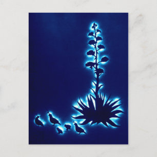 Quail und Agave Postkarte