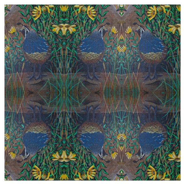 Quail " Was machst du da?" Stoff (Muster)