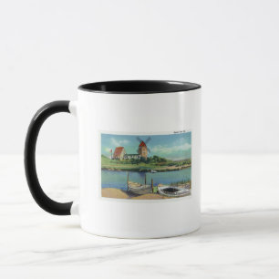 Quaint Cape Cod, View von Windmill und Boats Tasse