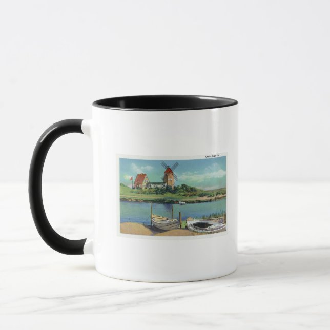 Quaint Cape Cod, View von Windmill und Boats Tasse (Links)