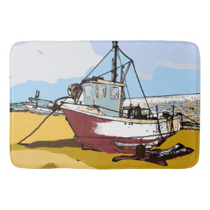 Quaint Fishing Boat Badematte