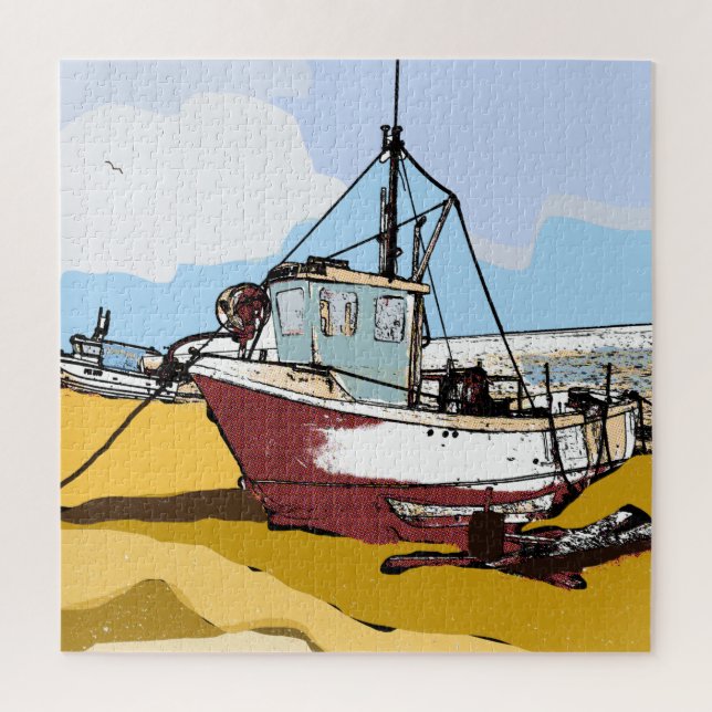 Quaint Fishing Boat Puzzle (Vertikal)