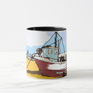 Quaint Fishing Boat Tasse