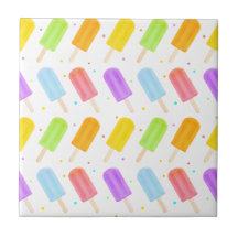 Quaint Tasty Summer Watercolor Popsicle Muster