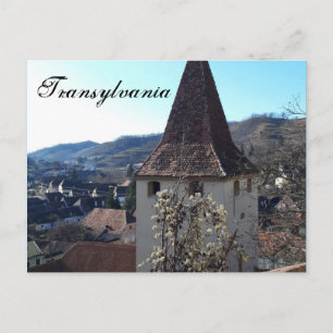 Quaint Village Tower Transylvania Postkarte