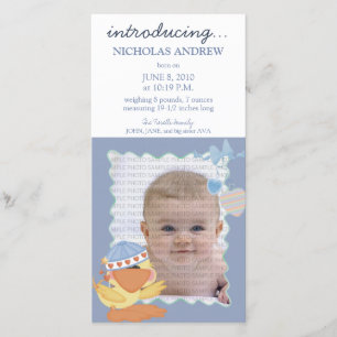 Quaken-Quaken-Baby-Geburts-Mitteilung::: 01 Ankündigung