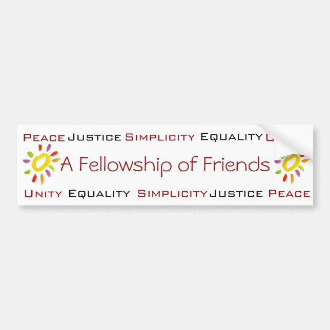 Quäker-Autoaufkleber Autoaufkleber (Vorne)