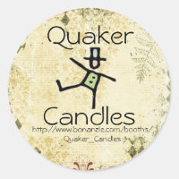 Quaker-Kerzen-Labels