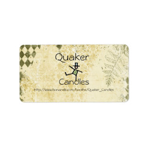 Quäker-Kerzenaufkleber Adressaufkleber