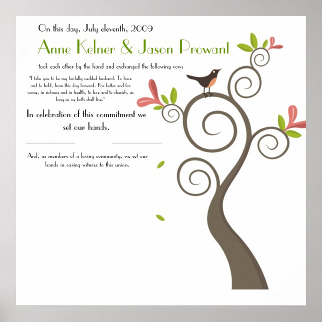 Quaker Marriage Certificate - Huge Poster (Vorne)