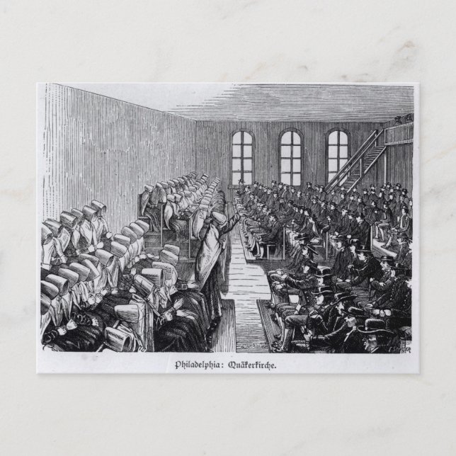 Quaker Meeting, Philadelphia Postkarte (Vorderseite)