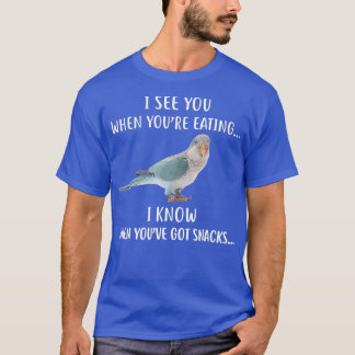 Quaker Parrot Shirt Ich kenne Ihre Snacks blau