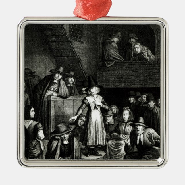 Quäker-Sitzung, 1699 Ornament Aus Metall (Vorne)