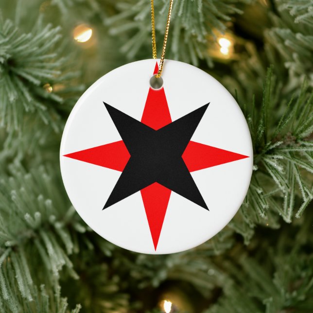 Quaker Star Keramik Ornament (Baum)