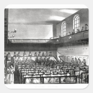 Quakers Meeting von Ackermann Quadratischer Aufkleber