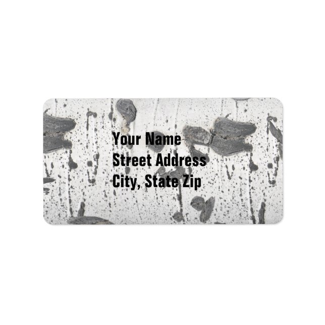 Quaking Aspen Bark Adressaufkleber (Vorne)